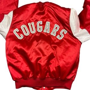 Vintage Washington State Cougars 1980s/90s chalk line satin jacket SZ Large USA